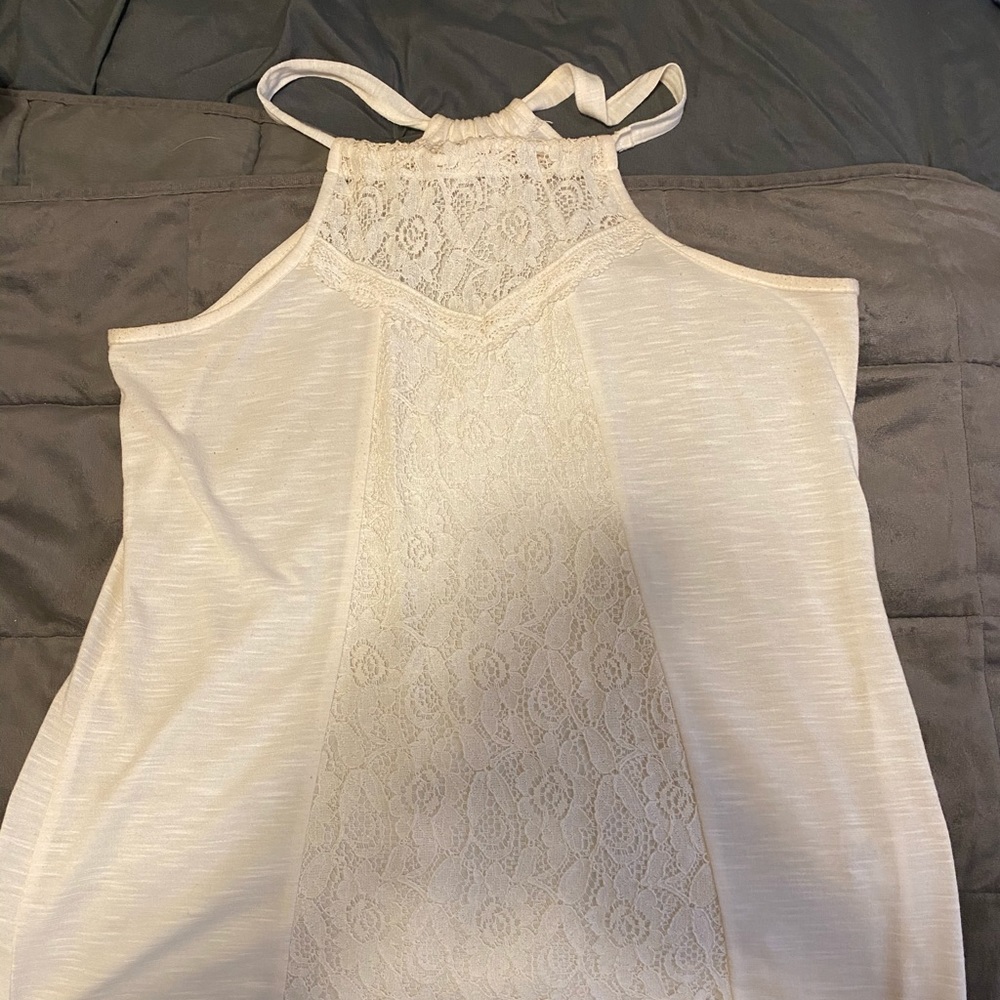 White lace tank top